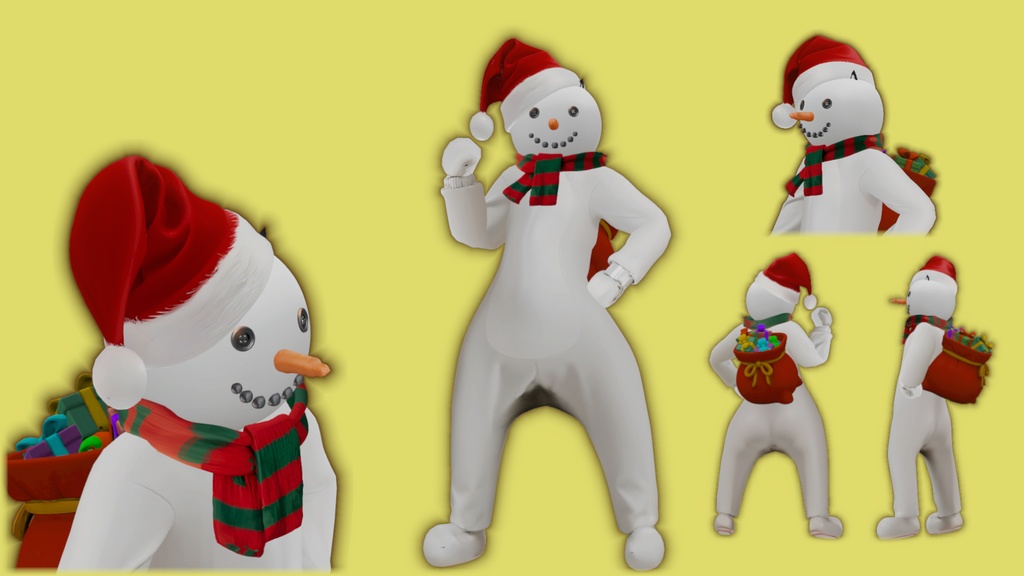 ❄️⛄ ふわふわ雪人スーツ – VRChat対応 / lilToon ⛄❄️　avatar バージョンあり