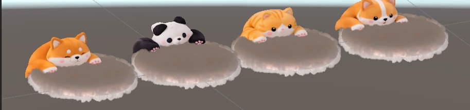 🛏️【3Dモデル】もふもふ可愛動物ベッド｜癒し系インテリア