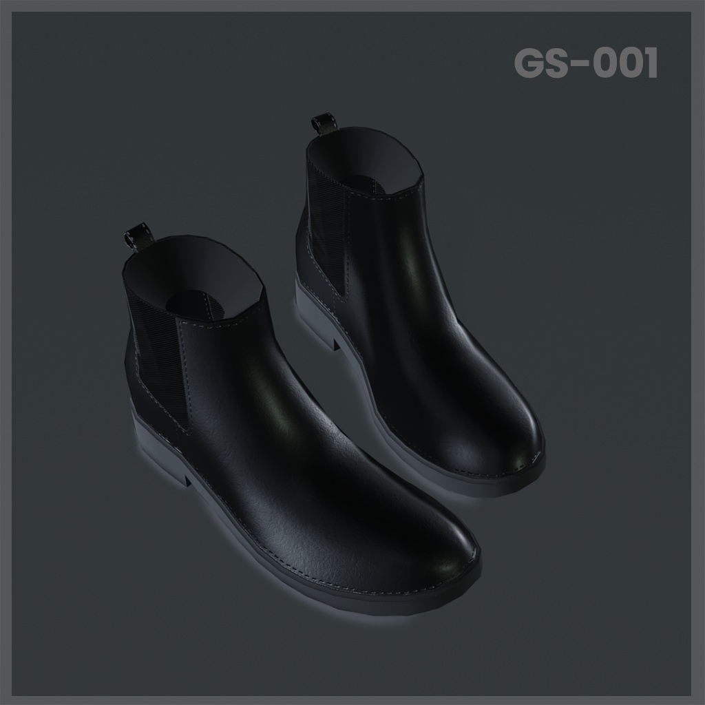 OSC-001  Side-Gore Boots Black Leather for grus