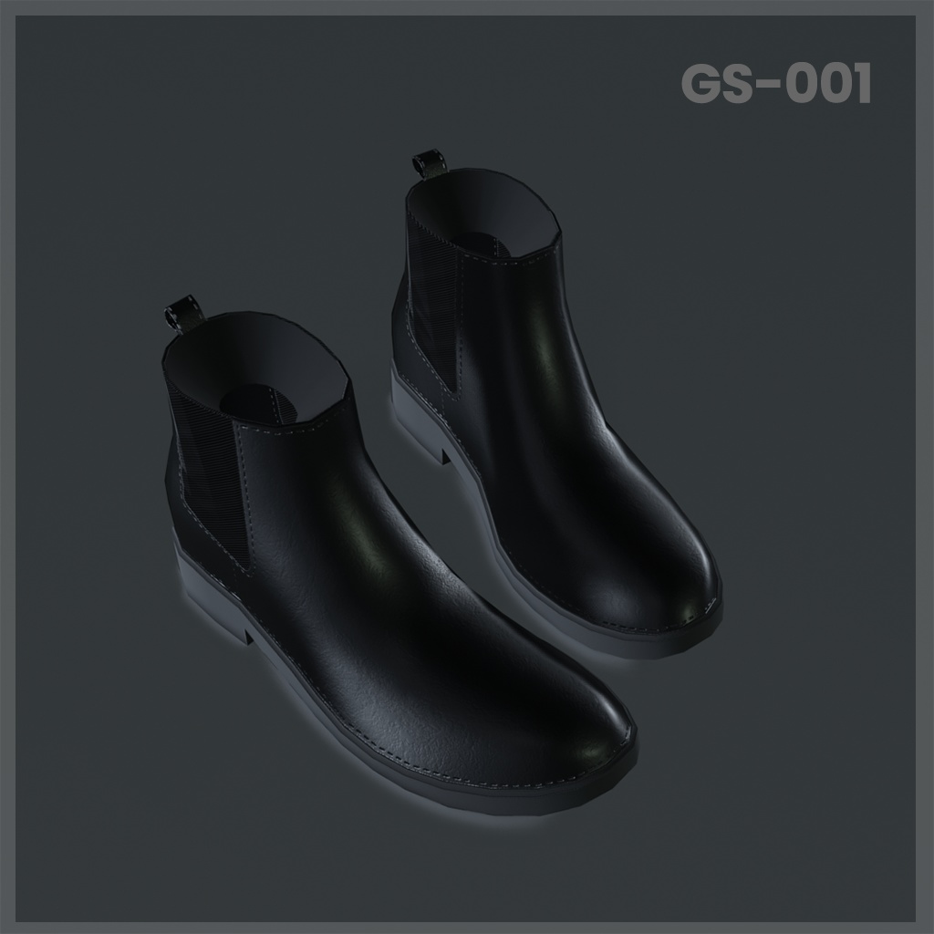OSC-001 Side-Gore Boots Black Leather for grus