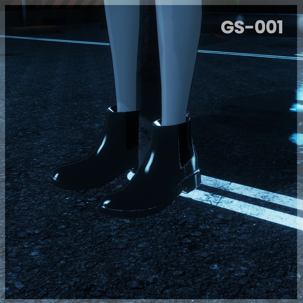 OSC-001 Side-Gore Boots Black Leather for grus