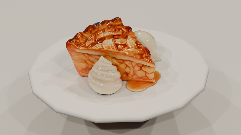 【Unitypackage/GLB】定番料理&スイーツセット(19点)