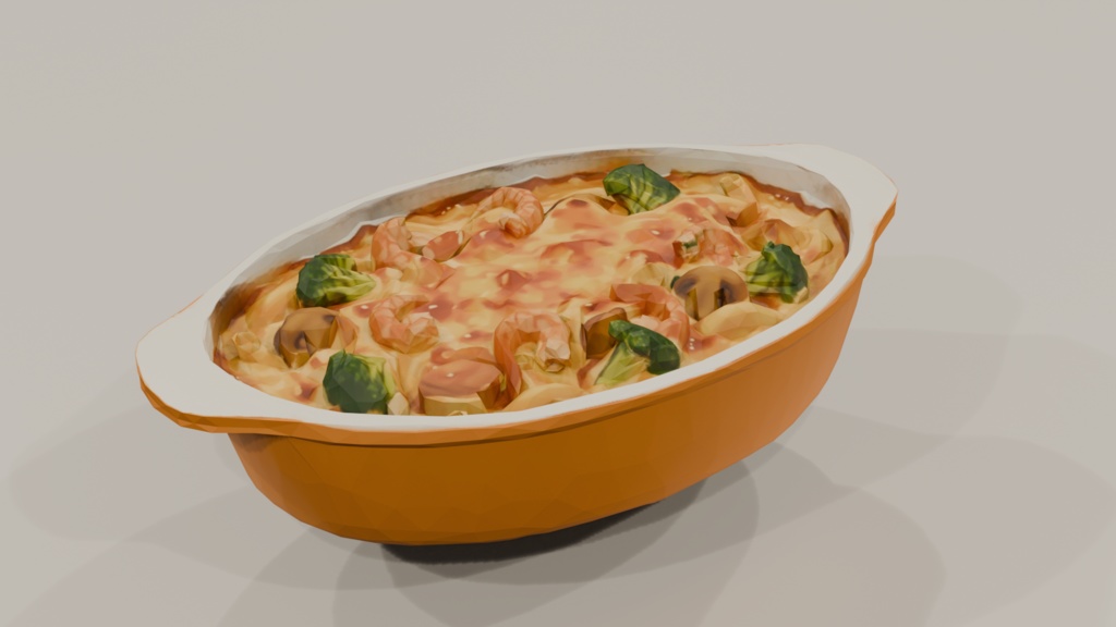 【Unitypackage/GLB】定番料理&スイーツセット(19点)