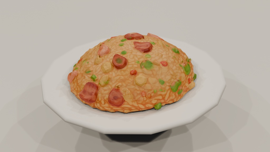 【Unitypackage/GLB】定番料理&スイーツセット(19点)