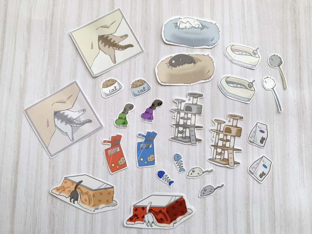 【防水・UVカット!】にゃんこぐっずシール