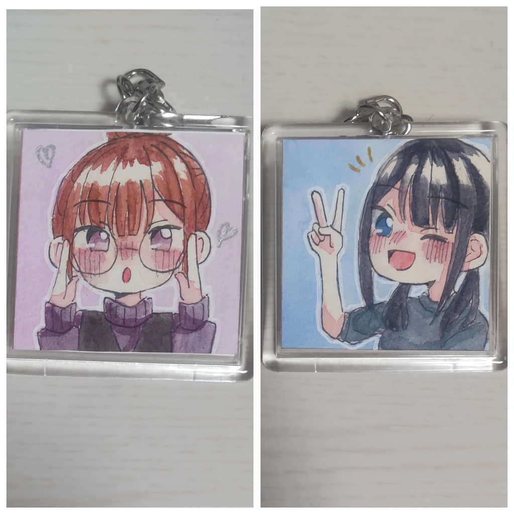 原画キーホルダー（四角）