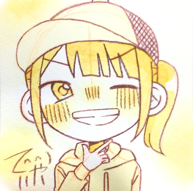 単色イラスト原画(てのひらペーパー)