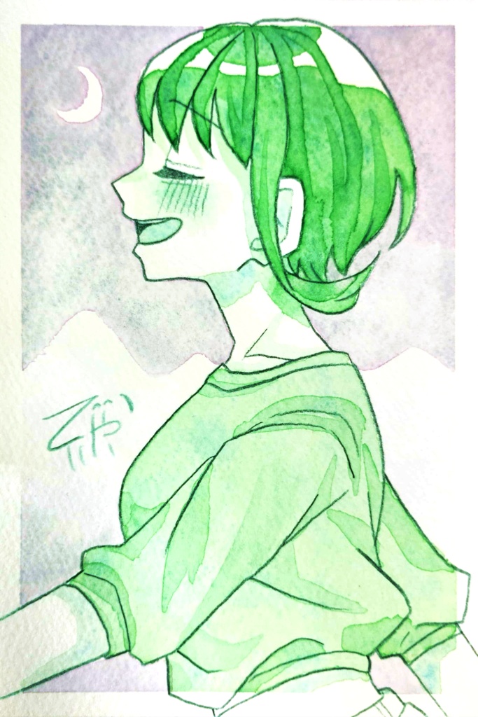 2色フレームレス原画