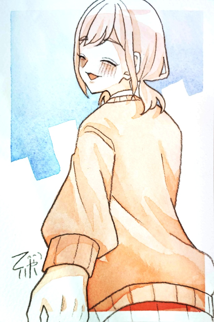 2色フレームレス原画