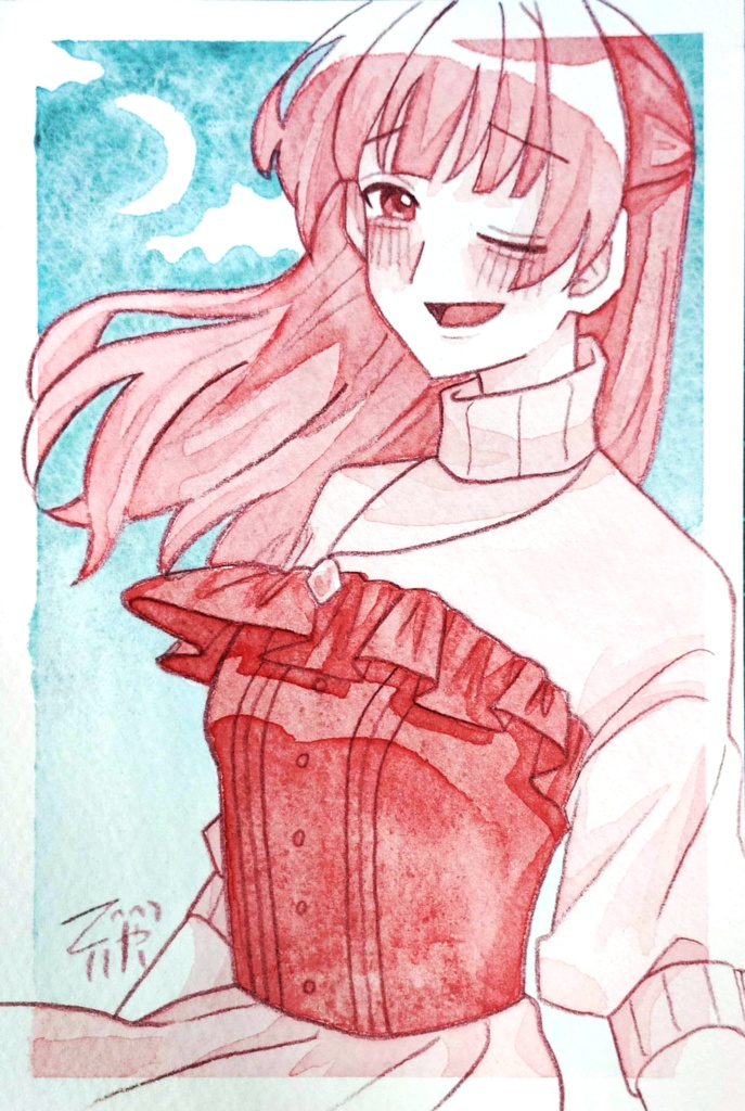 2色フレームレス原画