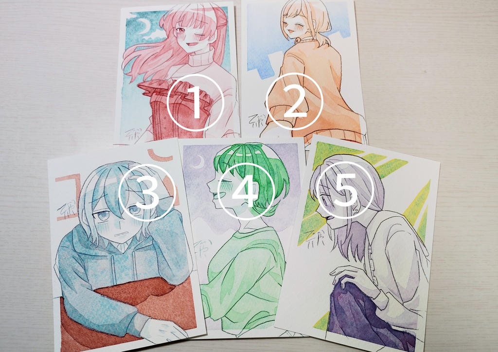 2色フレームレス原画