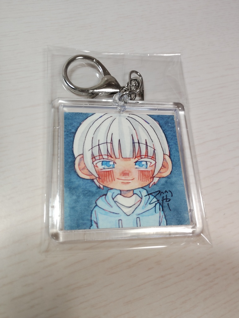 青い原画キーホルダー