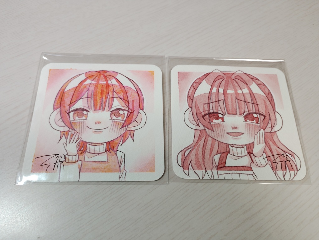 赤いフレームレス原画