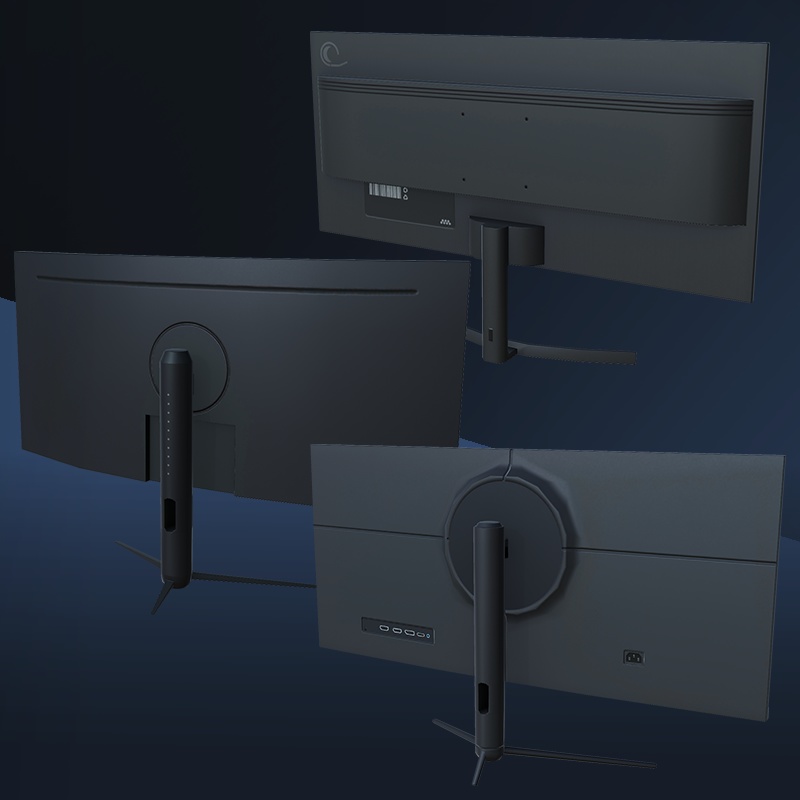 【3Dモデル】PCモニターセット 全入りセット