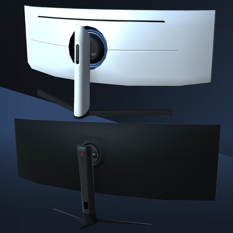 【3Dモデル】PCモニター 32:9セット