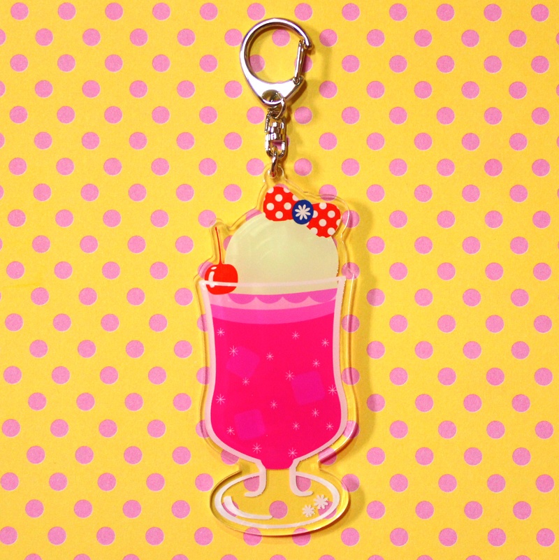 クリームソーダ ピーチ アクリルキーホルダー