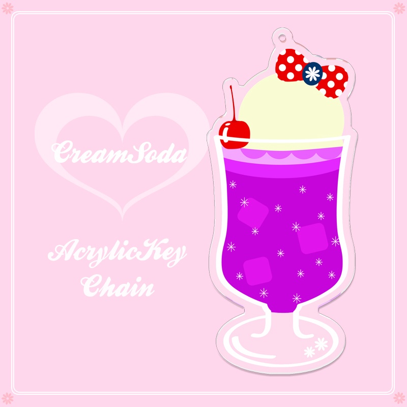 クリームソーダ グレープ アクリルキーホルダー