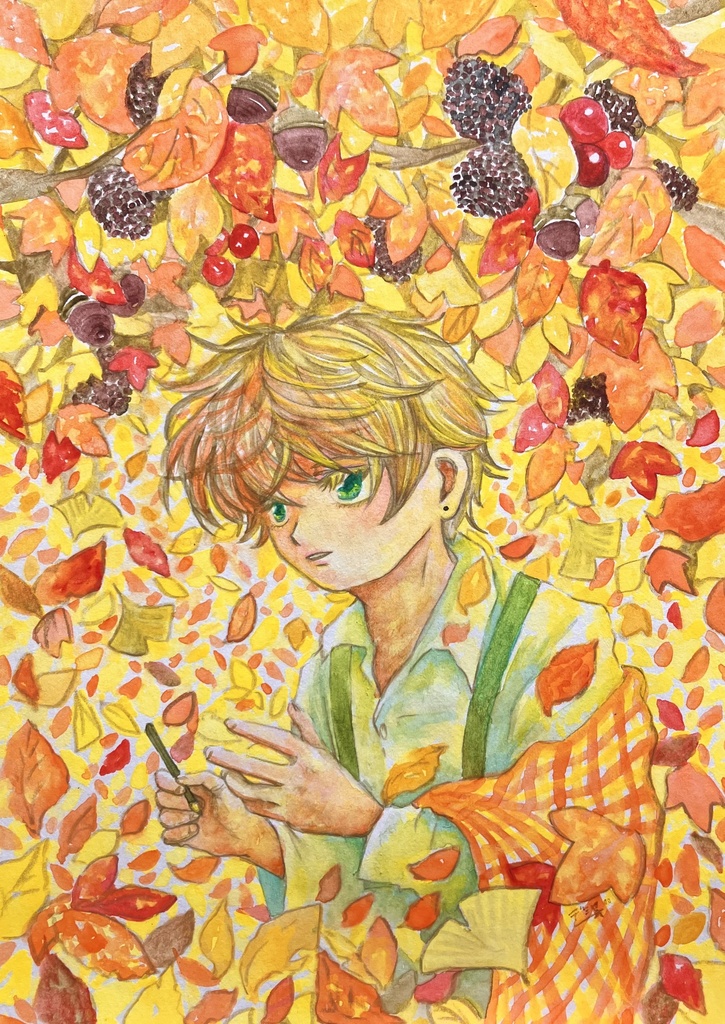 『秋という夢』額装作品