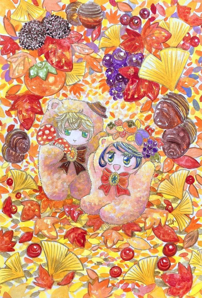 『秋色のプレゼント』額装作品