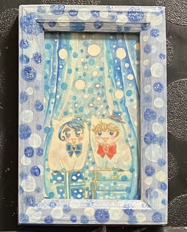 青いミニミニ原画シリーズ『小さな窓辺』