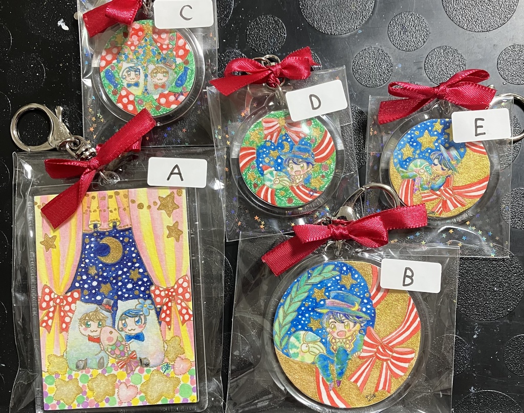 モフリーヌorチェンバロ&フランソワのキラキラ原画キーホルダー