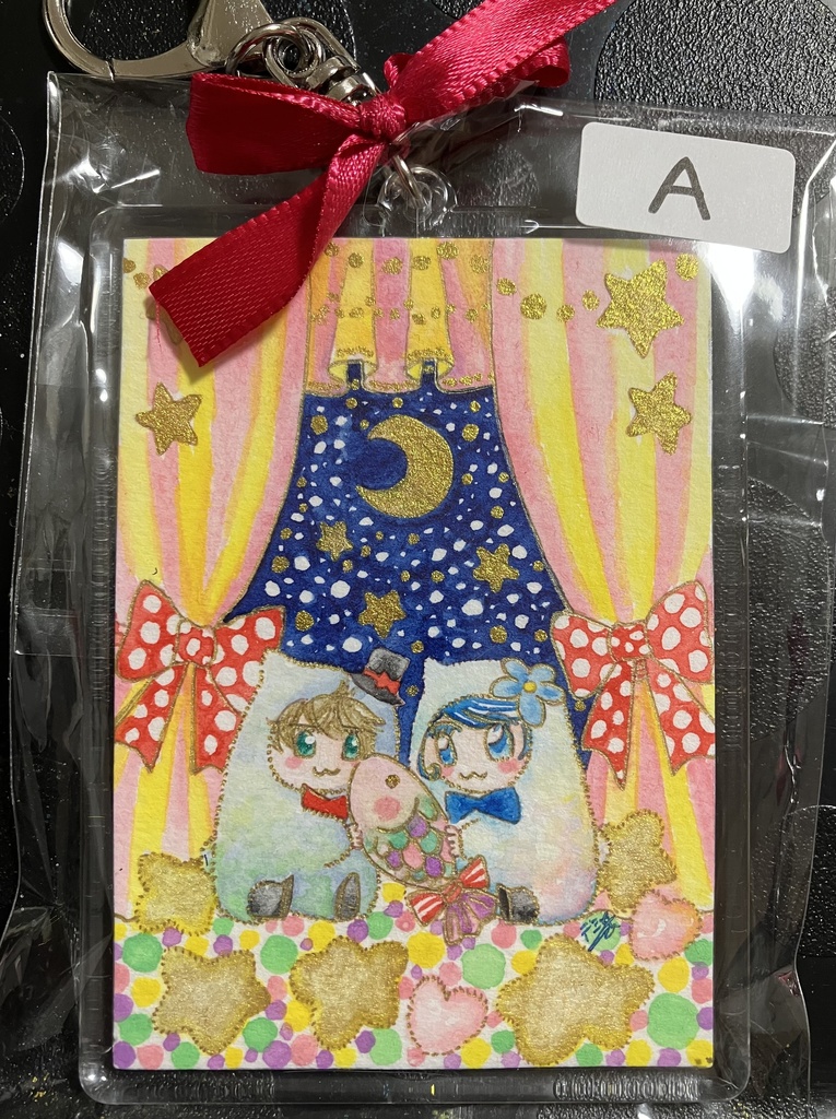 モフリーヌorチェンバロ&フランソワのキラキラ原画キーホルダー