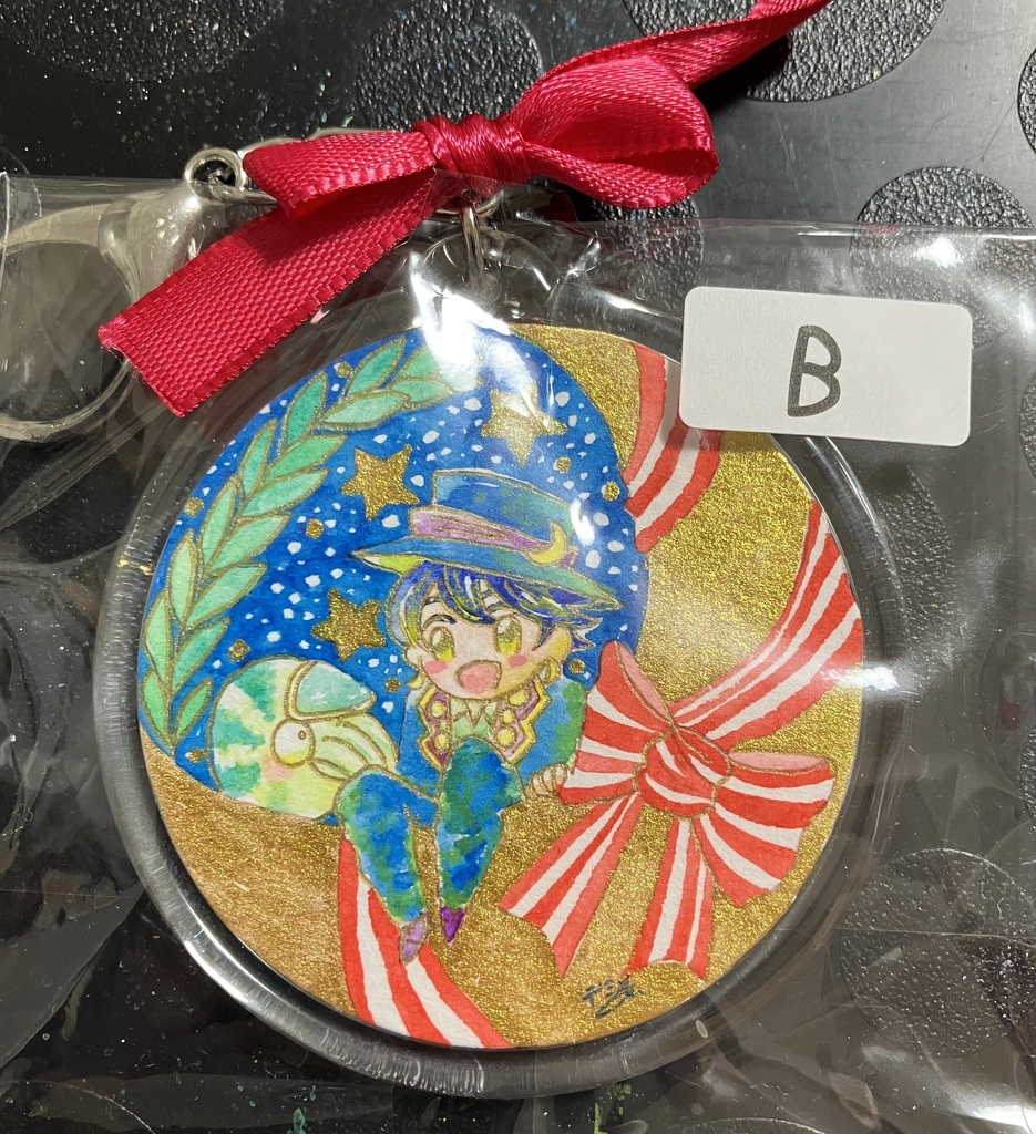 モフリーヌorチェンバロ&フランソワのキラキラ原画キーホルダー