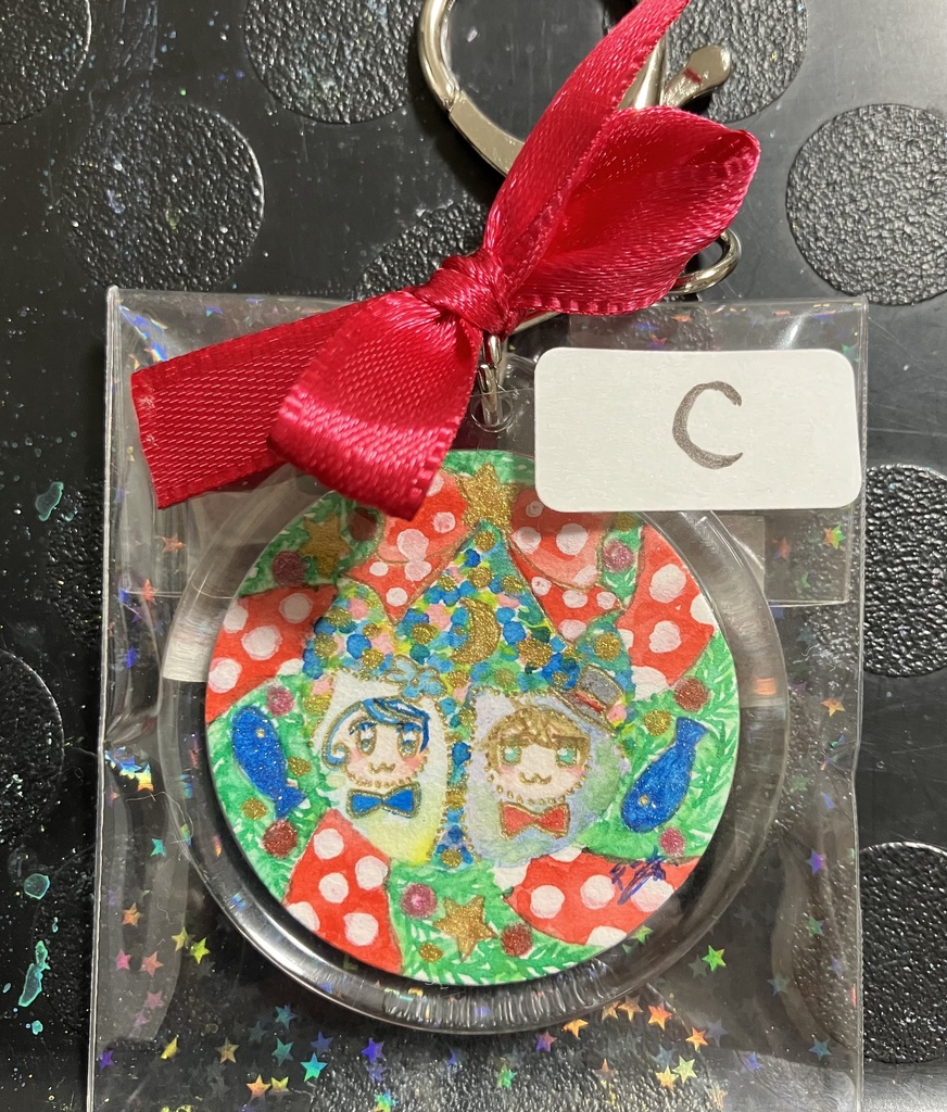 モフリーヌorチェンバロ&フランソワのキラキラ原画キーホルダー