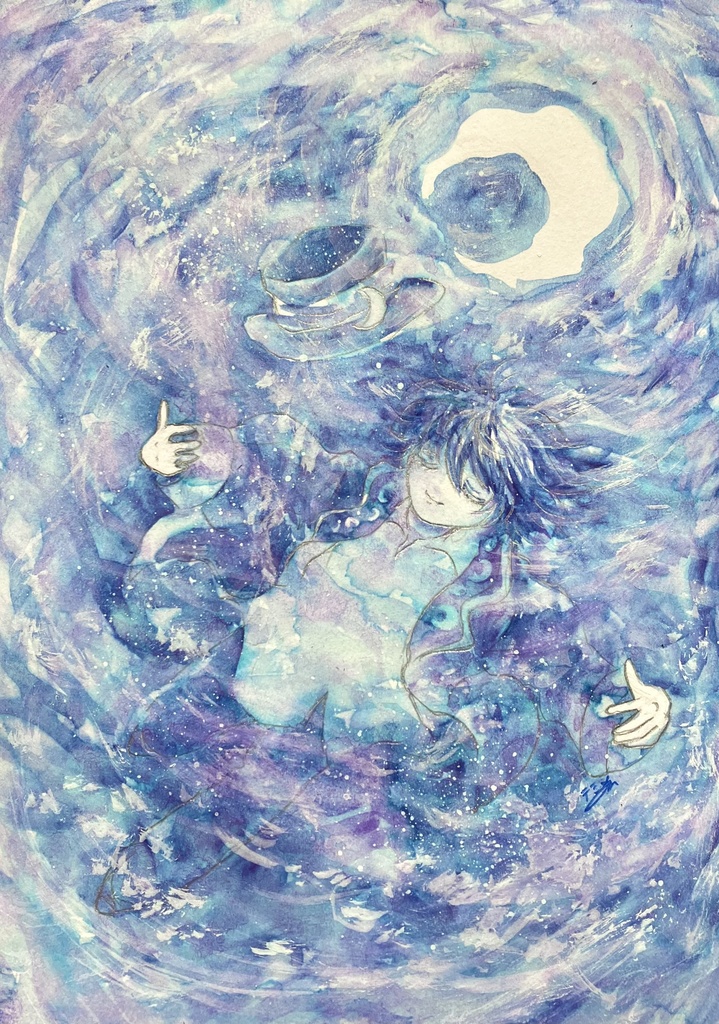 『月夜に浮かぶ』フレームレス作品