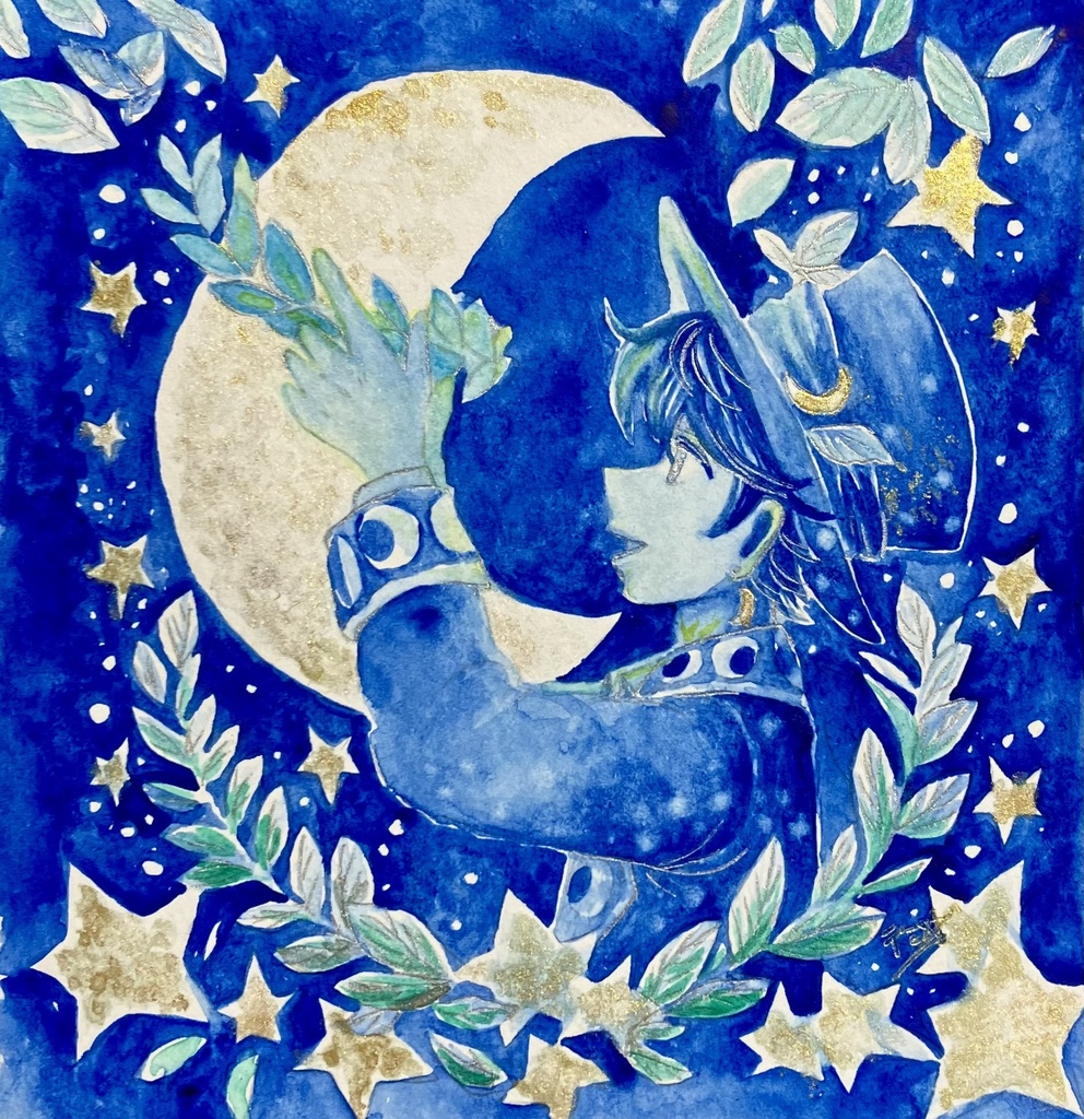 『静かな夜の冠』額装作品