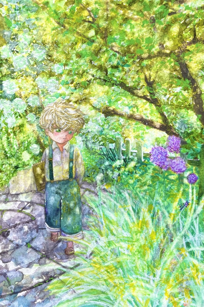 『木漏れ日の足音』フレームレス作品