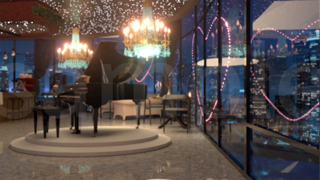 【背景素材】【VTuber向け】💓ときめきプロローグ💓/初デートのときめき魔法🪄配信部屋♡