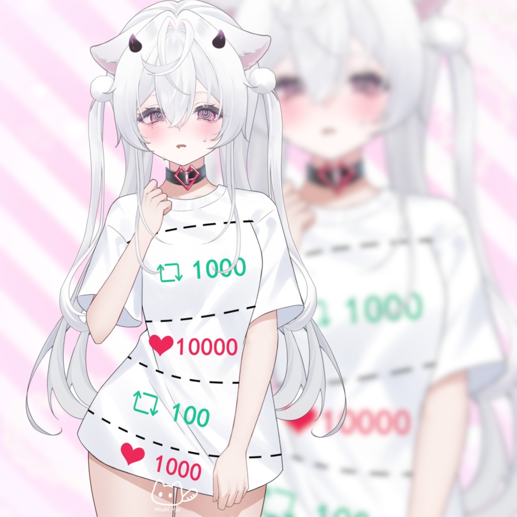 【VTS】【VTuber向け】✂️ OCのリポスト&いいね数で服をカットチャレンジ」に訳せます ✂️👗✨