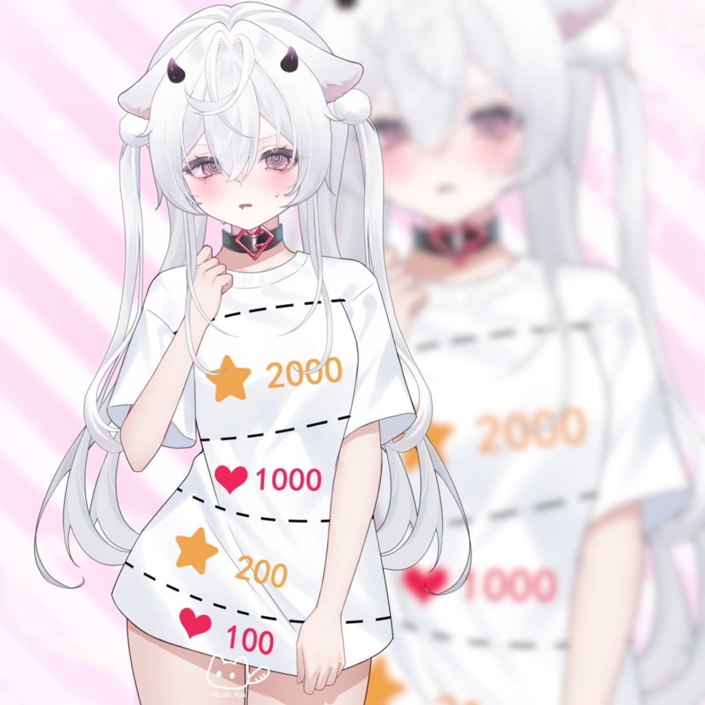 【VTS】【VTuber向け】✂️ OCのリポスト&いいね数で服をカットチャレンジ」に訳せます ✂️👗✨