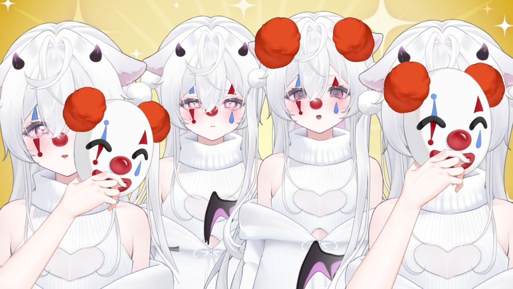 【VTS】【VTuber向け】🤡🎭手持ちJOKERマスク配信素材🎭🤡