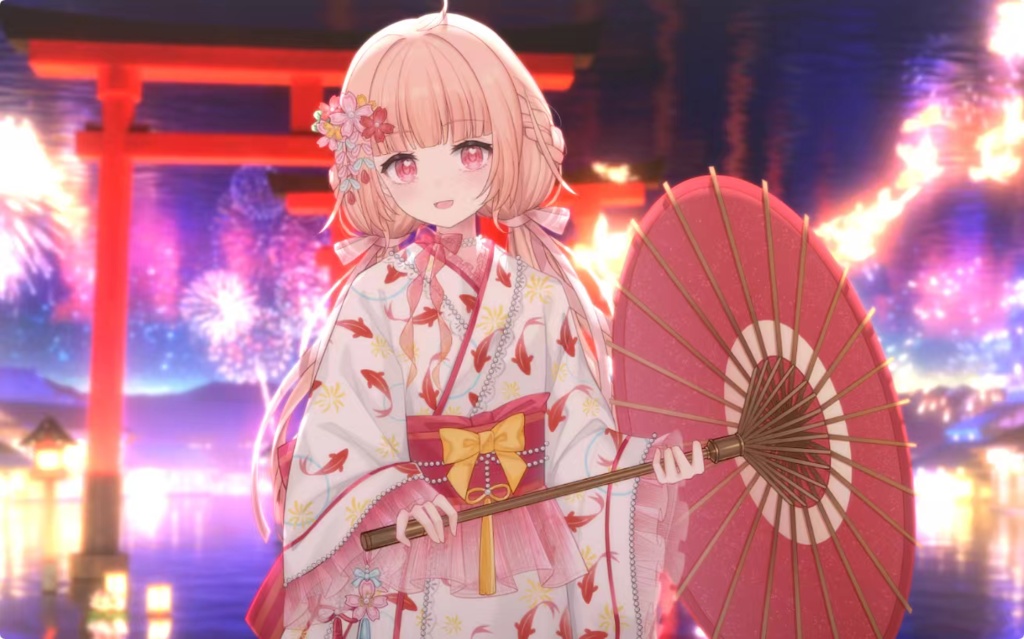 【VTuber向け】【Live2d付き】🎐春惜しみ傘☔️ Ember of Spring🎐【VTS】