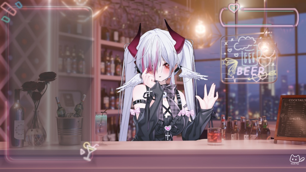 【背景素材】🦩𖥧𓇣⁺₊心動きのスペシャルカクテル ₊⁺𓇣𖥧🍹VTuber向け/PV背景プラン/配信部屋♡