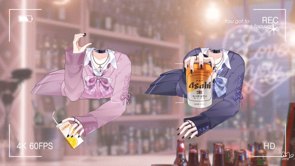 【VTuber向け】【Live2d付き】✧ʚ 💘小さな甘い酒💕ɞ✧ 【VTS】