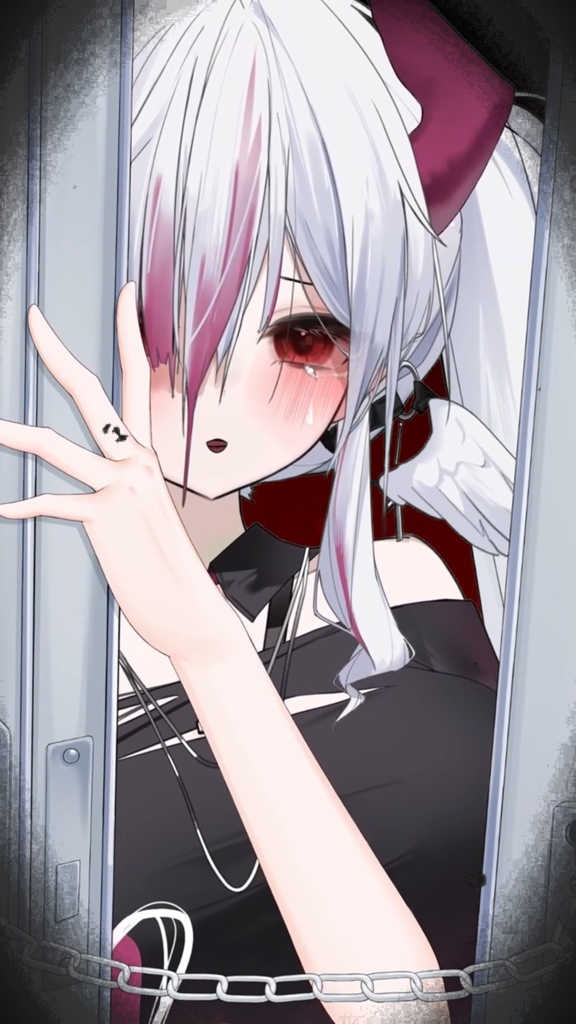 【VTuber向け素材】👁︎見つけました…!👁︎9:16UI/ 【Live2d付き】VTuber向け/PV背景プラン/配信素材