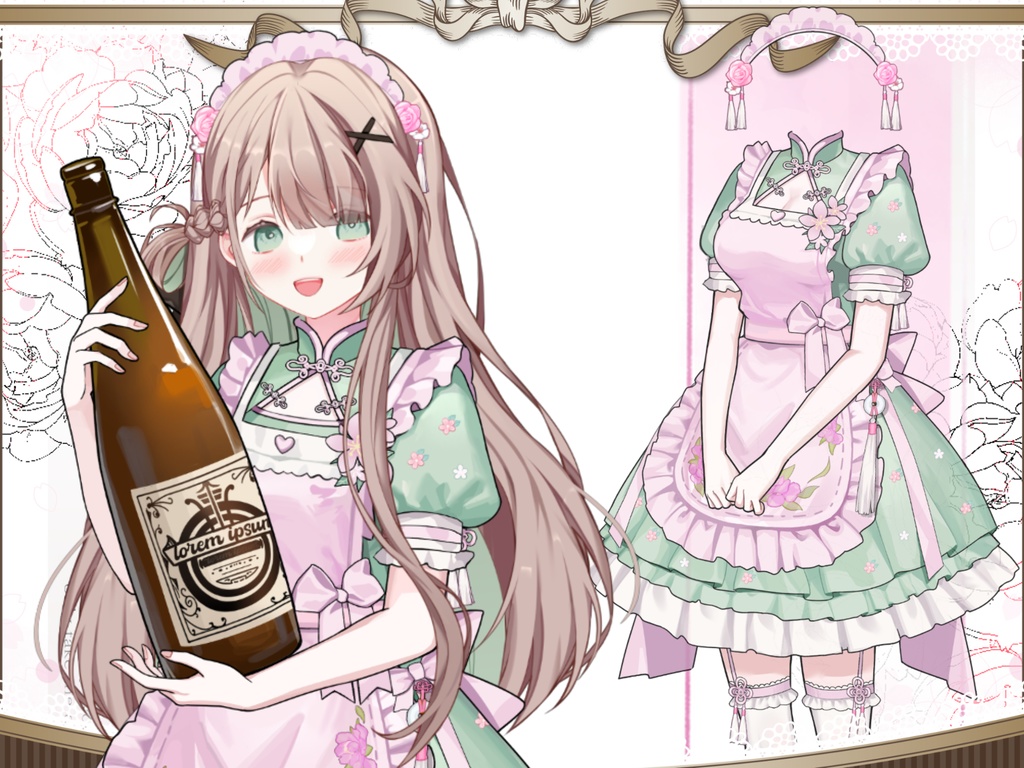 【VTuber向け】【Live2d付き】🍶桃源酔夢☘️Peachland Dreams ☘️【VTS】