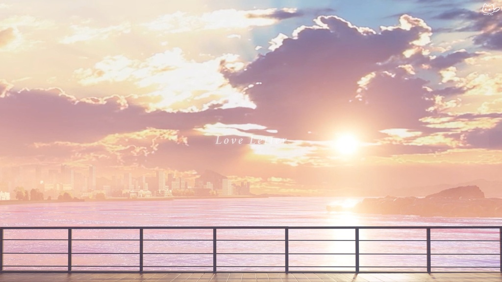 【動く背景】💖絆のループ🎡海の上で【完全に一周】回る観覧車です!🚟💌/VTuber向け/PV背景プラン/配信部屋♡