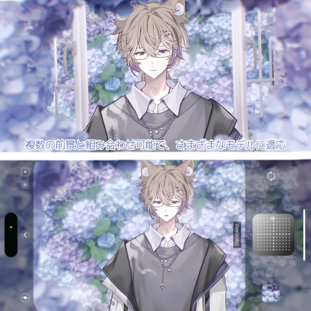 *夜差分BG追加*【動く背景】💜紫陽花✧˖° 梅雨🫧⁺◟✿/VTuber向け/PV背景プラン/配信部屋♡