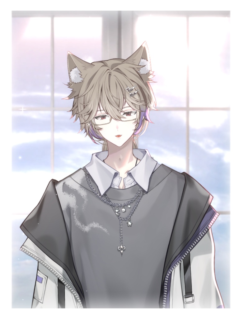 【VTuber向け】【Live2d付き】4色🐰PUKAPUKA🐰日常のホームウェア🎀/Live2D衣装アクセサリー【VTS】配信用素材/動く背景