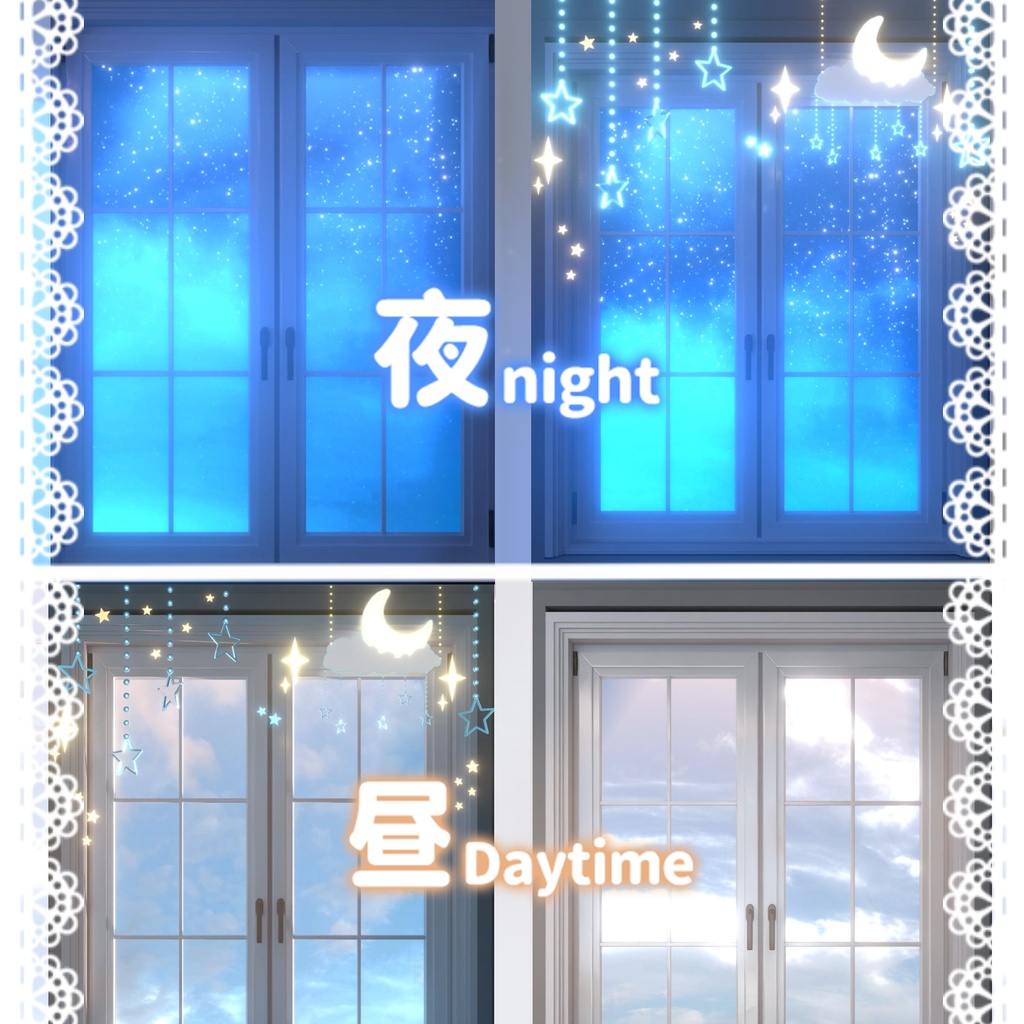 【VTuber向け】【Live2d付き】4色🐰PUKAPUKA🐰日常のホームウェア🎀/Live2D衣装アクセサリー【VTS】配信用素材/動く背景