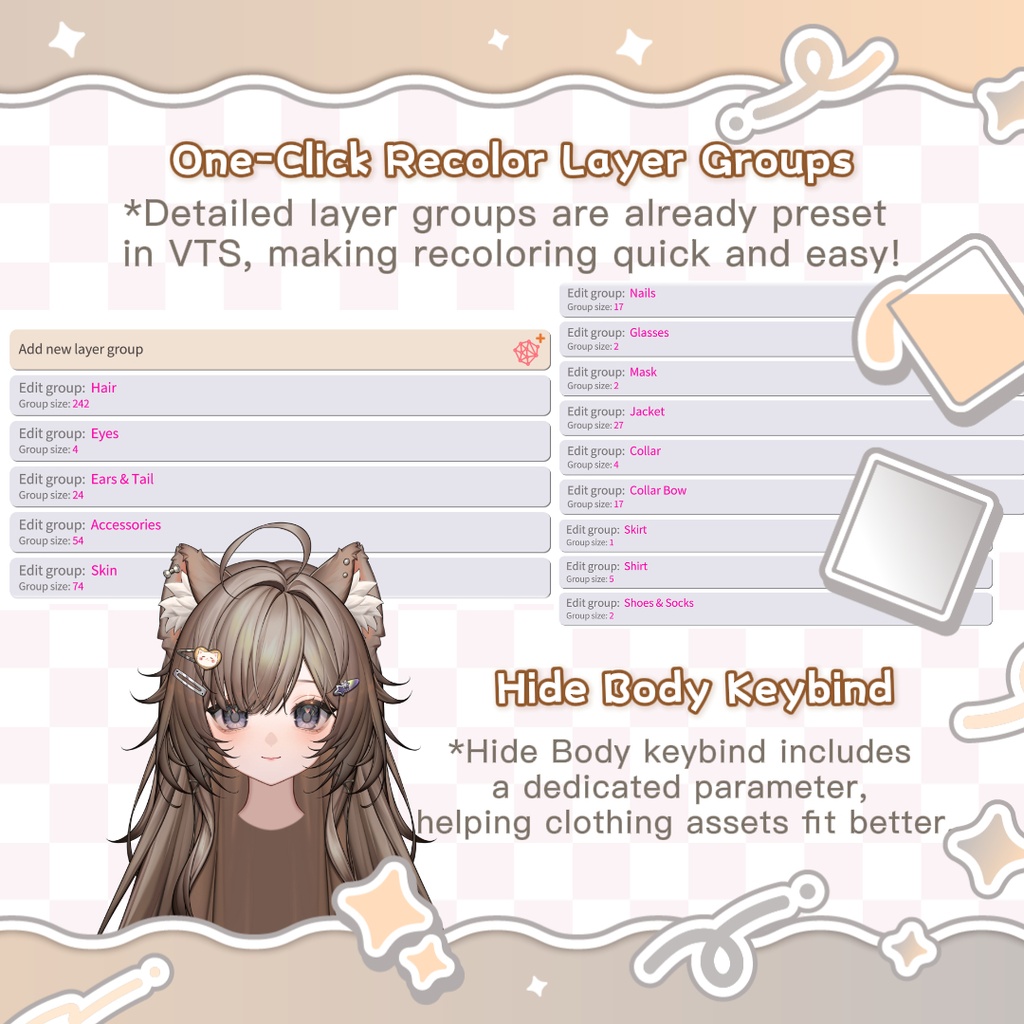 【Live2D Model/live2dモデル】楓糖可可🤎Ultra-high precision!!🤎JK🍁Generic Model