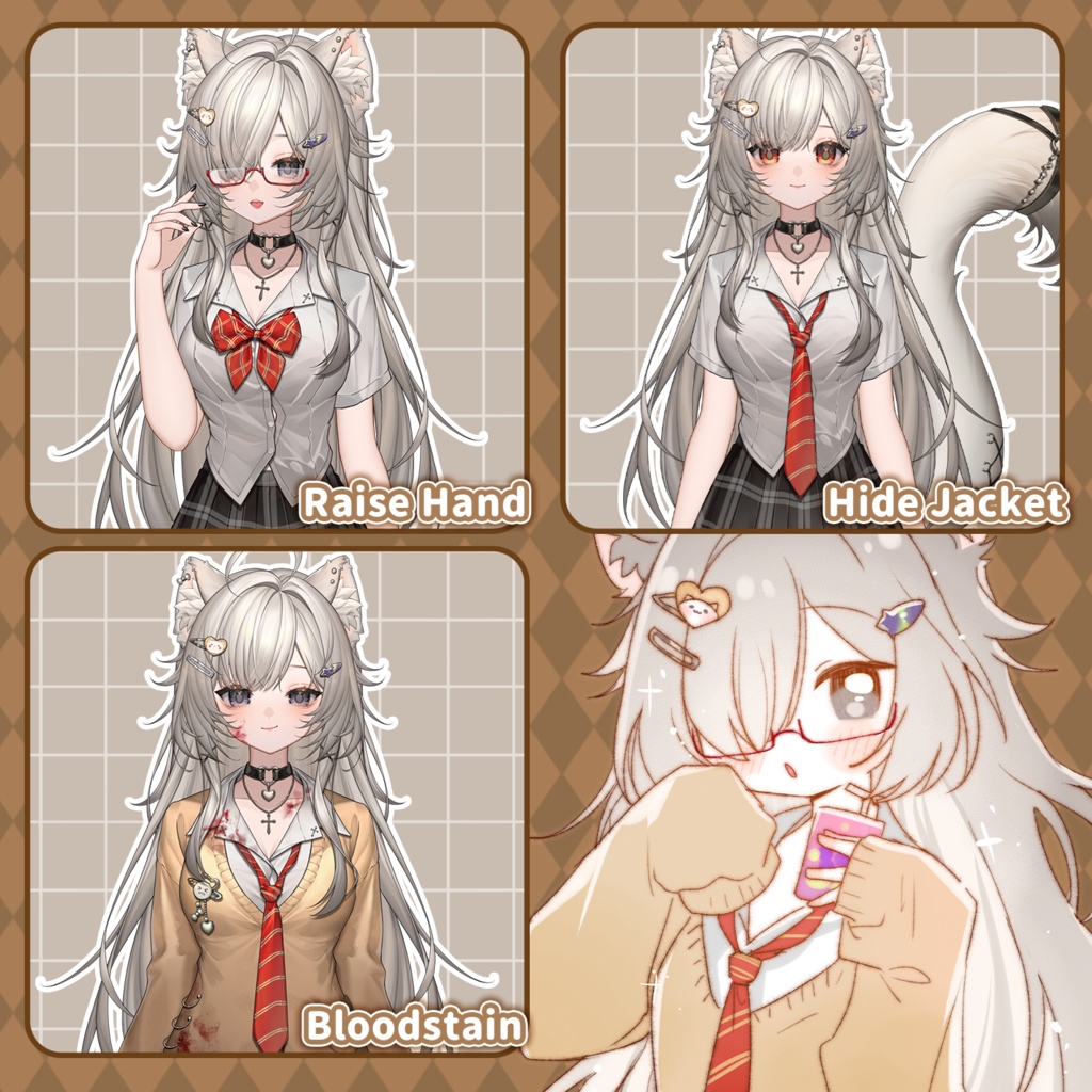 【Live2D Model/live2dモデル】楓糖可可🤎Ultra-high precision!!🤎JK🍁Generic Model