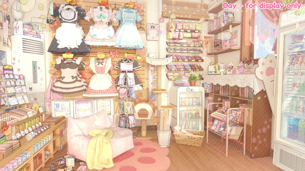 【特価は11.14まで】動く背景|📖👓メイド漫画店🐾|漫画風|住みたい部屋!|背景素材/配信用背景/VTuber向け/動画素材/配信部屋/デスク前景