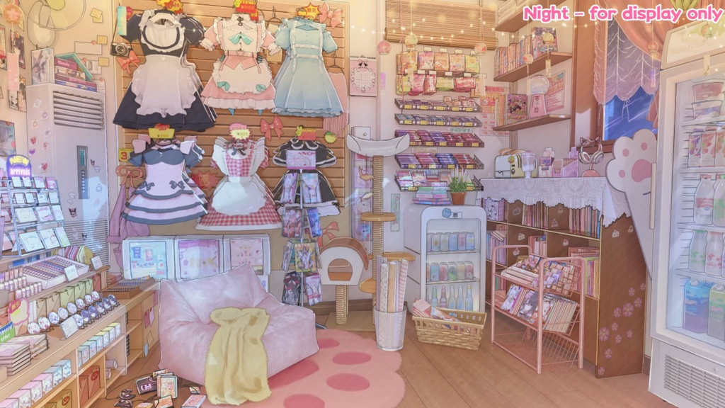 【特価は11.14まで】動く背景|📖👓メイド漫画店🐾|漫画風|住みたい部屋!|背景素材/配信用背景/VTuber向け/動画素材/配信部屋/デスク前景