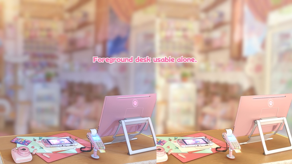 【特価は11.14まで】動く背景|📖👓メイド漫画店🐾|漫画風|住みたい部屋!|背景素材/配信用背景/VTuber向け/動画素材/配信部屋/デスク前景