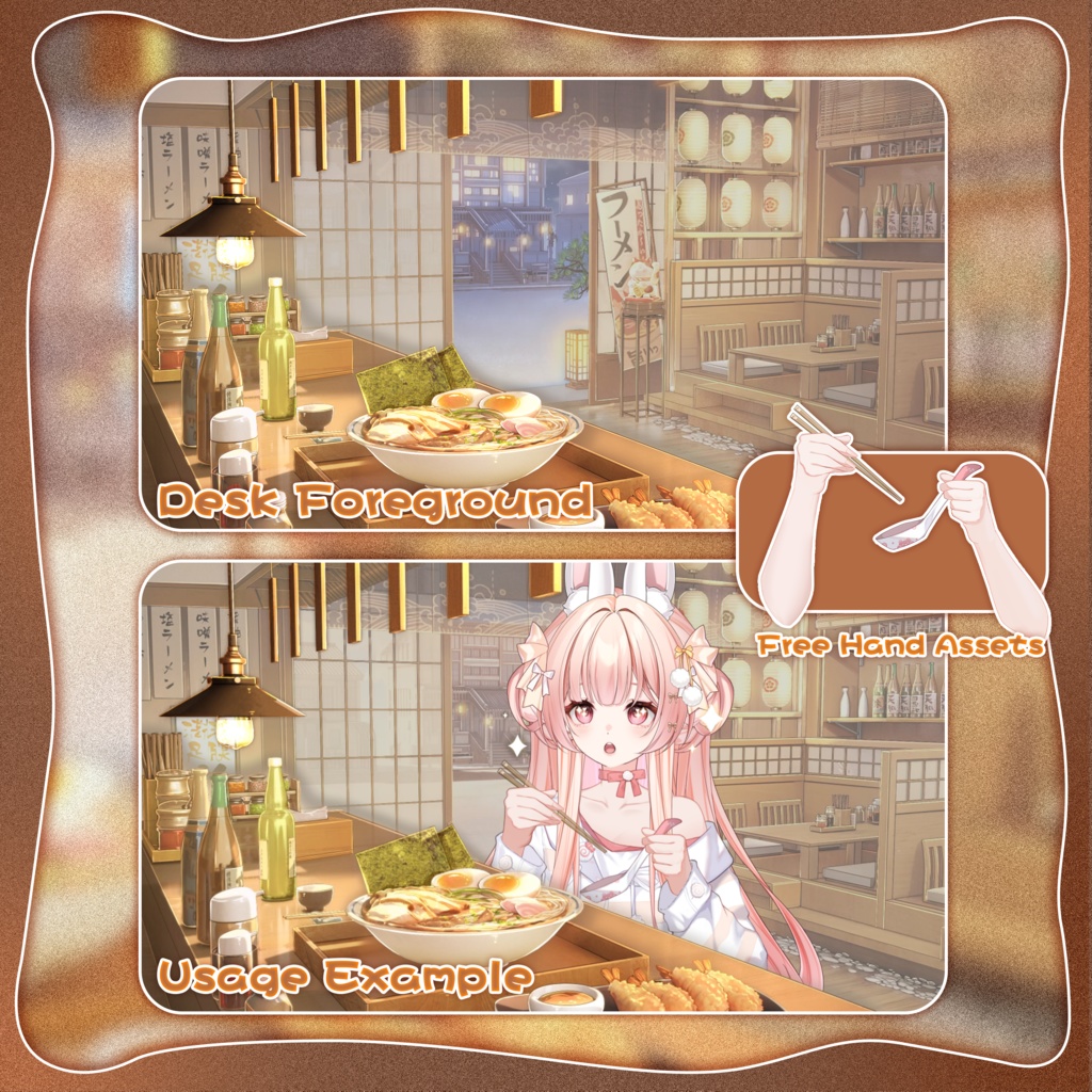 特価は12.15まで|動く背景|♨️冬を溶かす幸せの湯気🌫️雪夜ラーメン店/Overlay/雰囲気/冬/温かみ/冬の夜/配信用背景/VTuber向け/動画素材/配信部屋